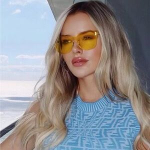 DIOR Sunglasses YELLOW w/CLEAR MIRROR